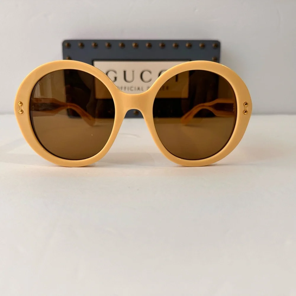 💯 - New Authentic GUCCI GG1081S 004 Round Sunglasses